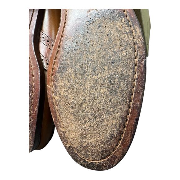 Vintage Polo Ralph Lauren Men's 7.5 E Alston Leather Penny Loafer Chestnut Brown - Picture 7 of 16